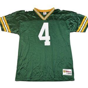 Wilson Green Bay Packers Brett Favre #4 Jersey Mens XL 50 Green NFL Football USA